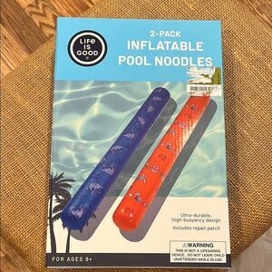 Life Is Good Blue and Orange pool noodles